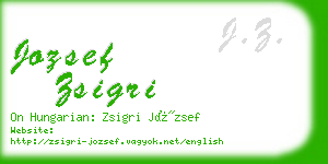 jozsef zsigri business card